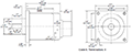 Dimensional Drawing for HA26 Series Integral Coupling Incremental Encoder