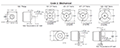 Dimensional Drawing for HC25 Series Shafted Incremental Encoder