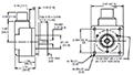 Dimensional Drawing for HD25 Series Hazardous Duty Encoder