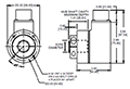 Dimensional Drawing for HSD25 Series Harsh Duty Optical Incremental Encoder