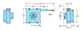 Dimensional Drawing for Model LCX135 Draw Wire Encoder