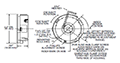 Dimensional Drawing for M53 Series Incremental Encoder for Stepper and Small Servo Motors