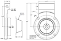 Dimensional Drawing for R45 Series Heavy-Duty Bearingless Ring Kits