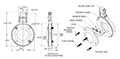 Dimensional Drawing for ST85 Series SLIM Tach Heavy-Duty Bearingless Encoder