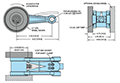 Dimensional Drawing for Model TR3-TRU-TRAC™ Linear Measurement Encoder