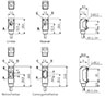 Dimensional Drawing for BTF Series Width 7.2 Millimeter (mm) Flat Photoelectric Sensor