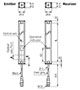 Dimensional Drawing for BW Series Single-Beam Area Sensor