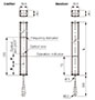 Dimensional Drawing for BWC Series Cross-Beam Area Sensor