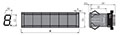 Dimensional Drawing for D1SA Series 7-Segment Display Unit