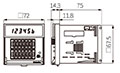 Dimensional Drawing for FXM/FXH Series Digital Counter/Timer
