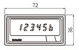 Dimensional Drawing for FXY Series Indicator Digital Counter/Timer