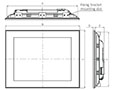 Dimensional Drawing for GP-A Series Color Liquid Crystal Display (LCD) Graphic Panels
