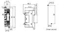 Dimensional Drawing for SFT Series Safety Relay Terminal Block