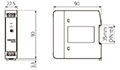 Dimensional Drawing for SPB-A Series DIN-Rail Mount Switching Mode Power Supply