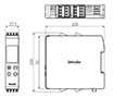 Dimensional Drawing for TR1D Series Independent Single Display Proportional-Integral-Derivative (PID) Temperature Controller