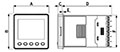 Dimensional Drawing for TN Series Two-Degree-of-Freedom Proportional-Integral-Derivative (PID) Temperature Controller