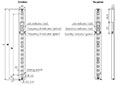 Dimensional Drawing for BWP Series Slim Plastic Single-Beam Area Sensor